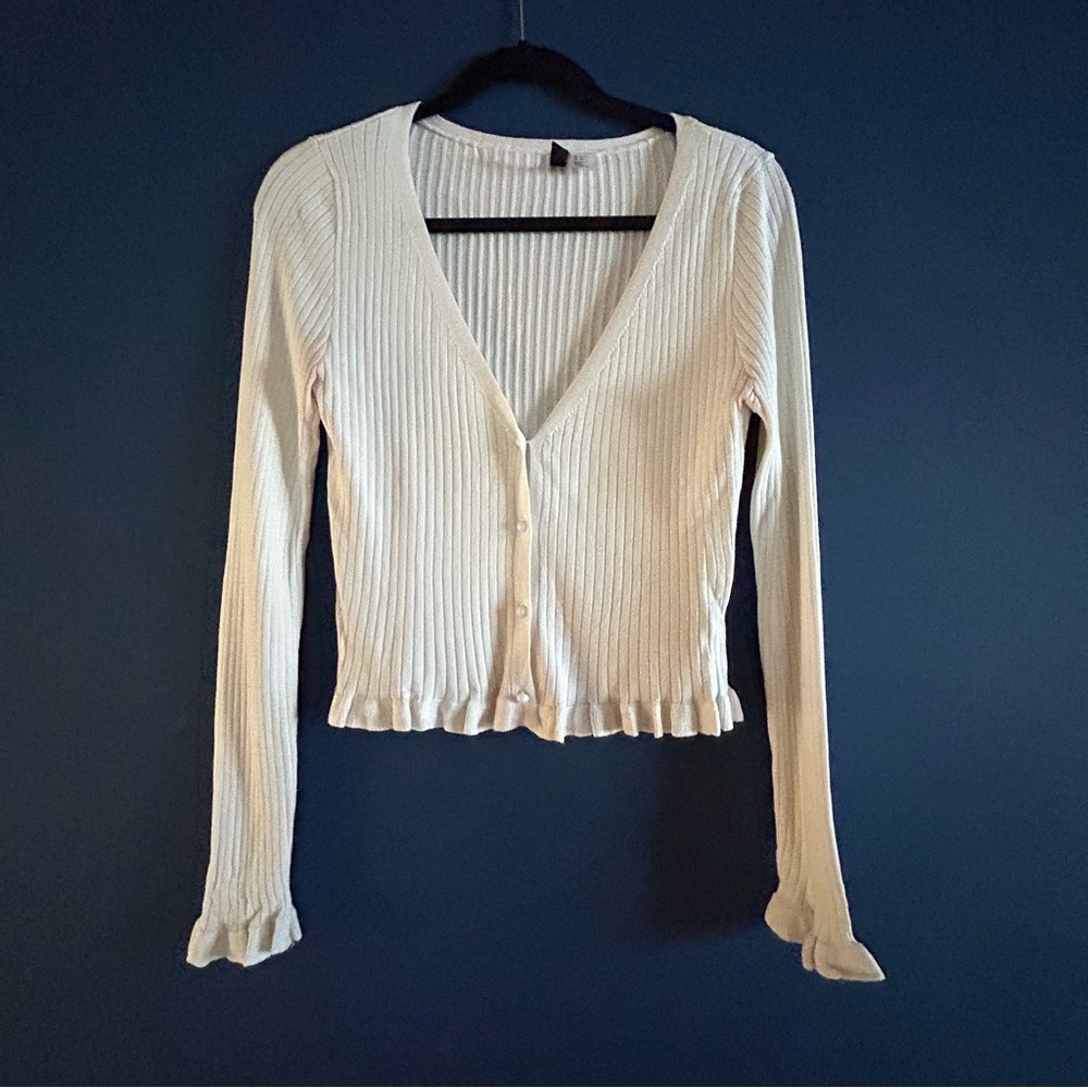 H&M Ruffle cardigan Size M - Picture 4 of 9